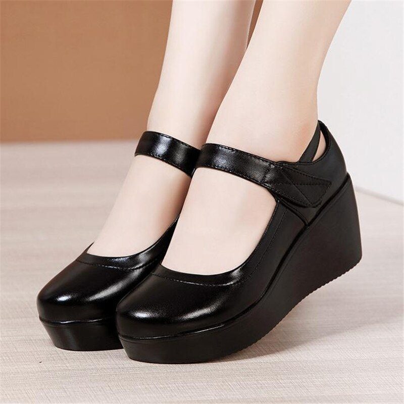 Scarlett Platform Wedges-sko Til Kvinder - Sort
