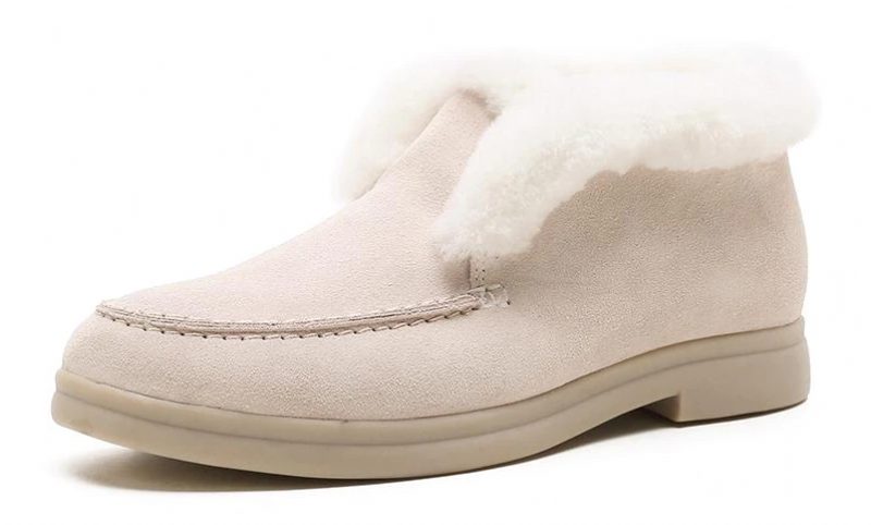 Sella Warm Winter Snow Booties Til Kvinder - Beige