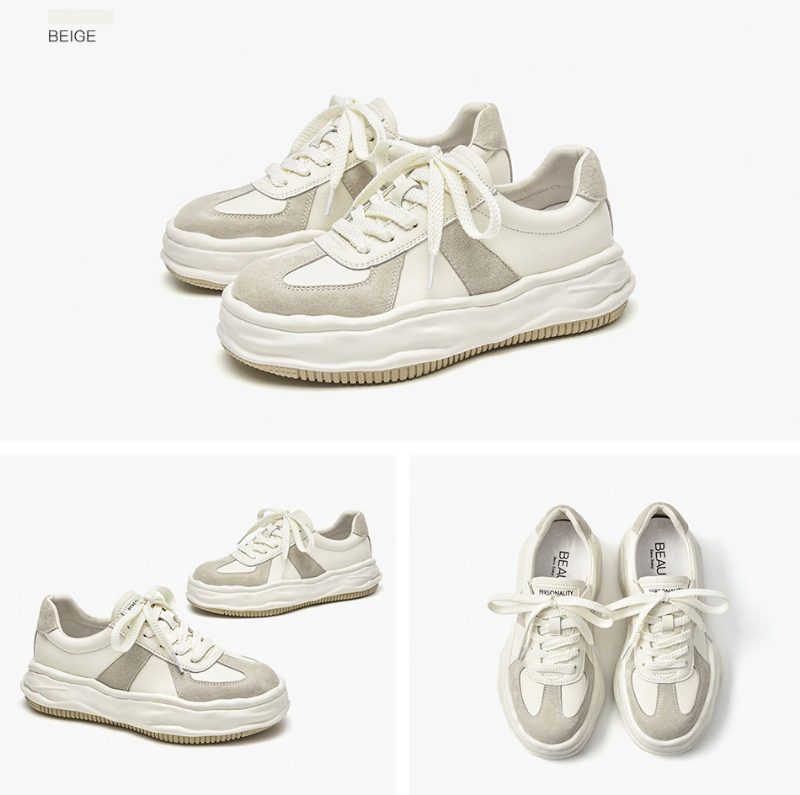 Shaina Sneaker Med Platform Til Kvinder - Beige
