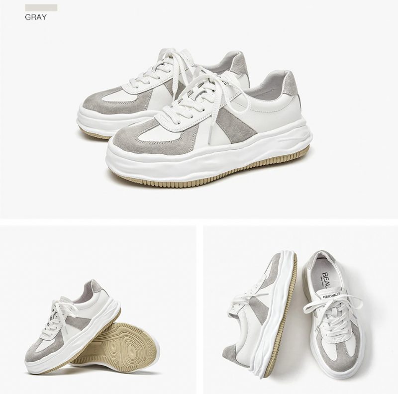 Shaina Sneaker Med Platform Til Kvinder - Beige