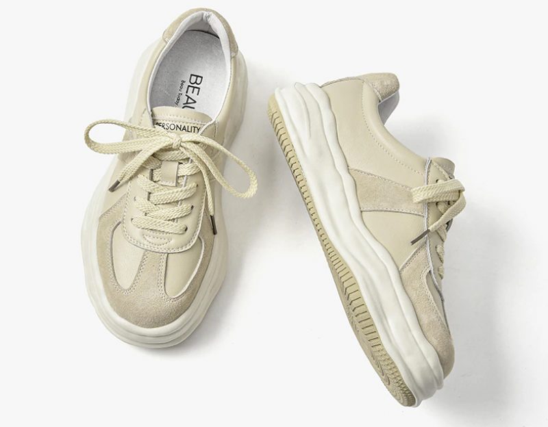 Shaina Sneaker Med Platform Til Kvinder - Beige