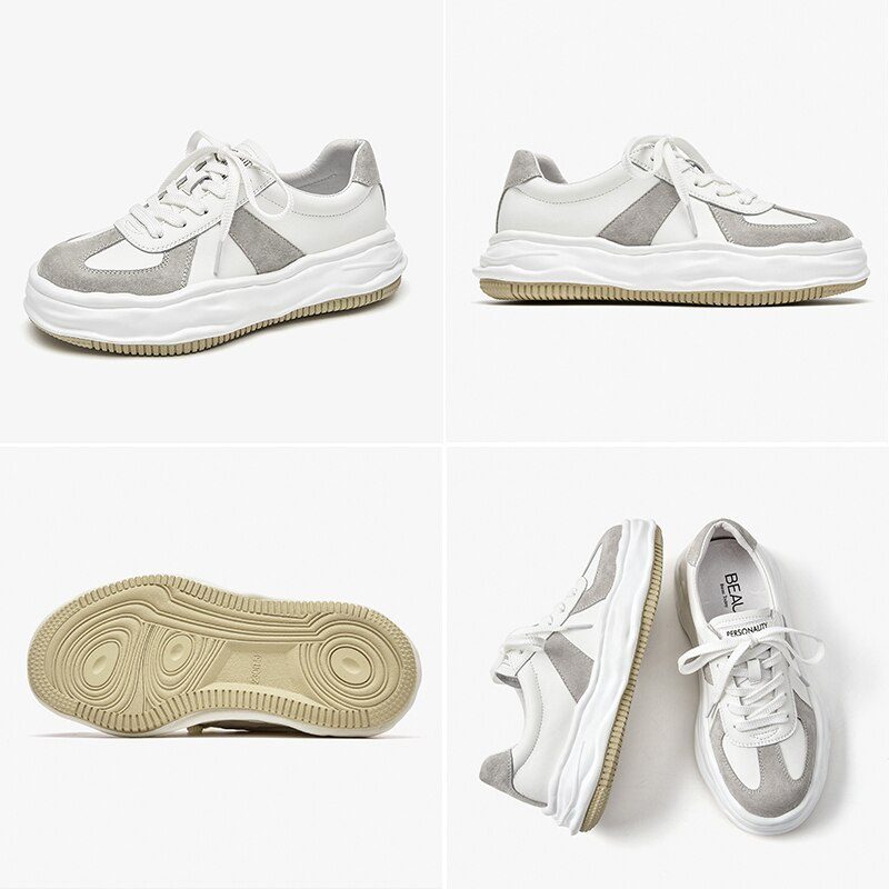 Shaina Sneaker Med Platform Til Kvinder - Beige