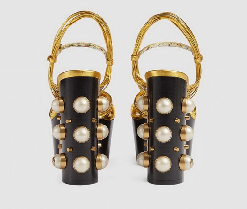 Sharif Vintage Fashion Platform Hæle Til Kvinder - Guld
