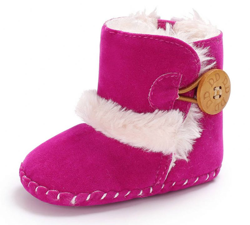 Sharon Babypigers Snestøvle - Rosa Pels