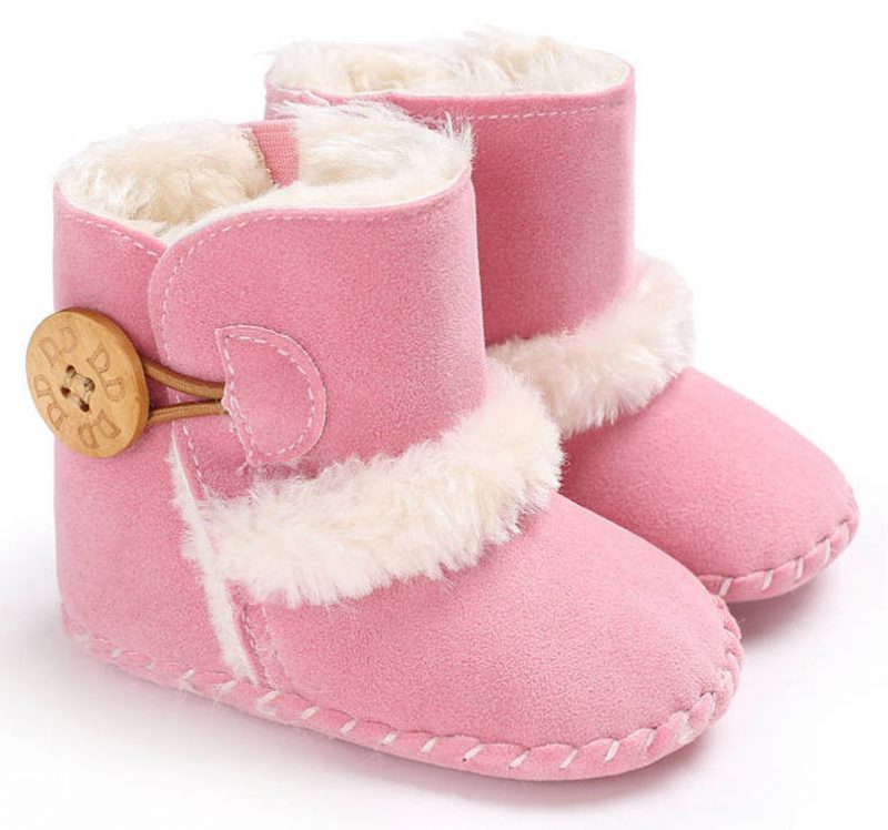 Sharon Babypigers Snestøvle - Rosa Pels