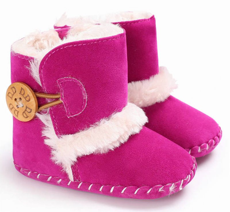 Sharon Babypigers Snestøvle - Rosa Pels