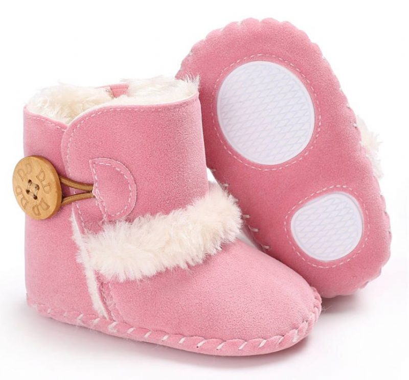 Sharon Babypigers Snestøvle - Rosa Pels