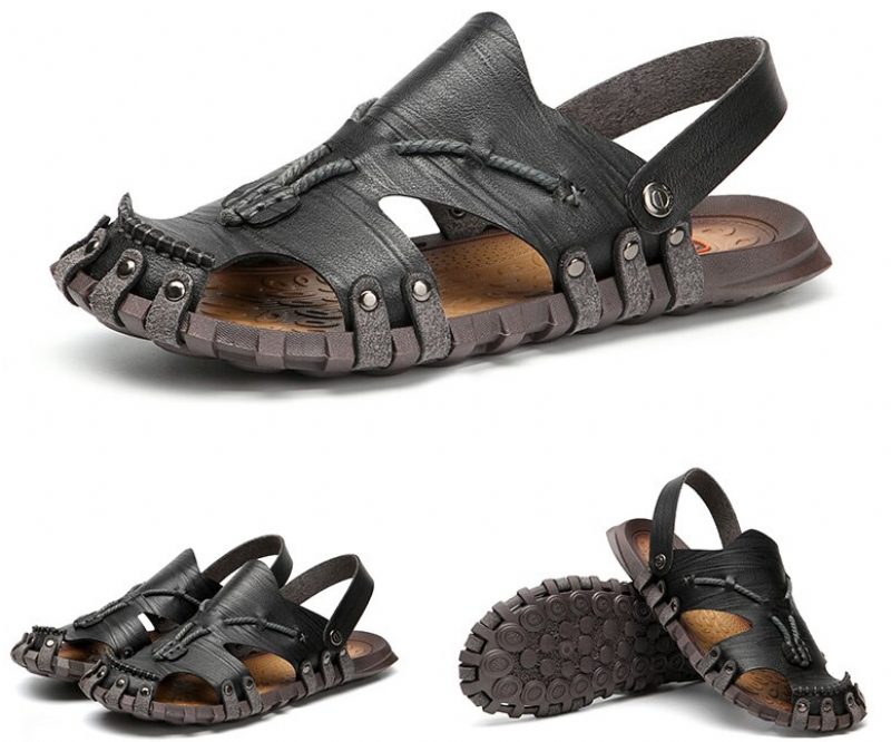 Shearer Flad Sandal Til Mænd - Sort