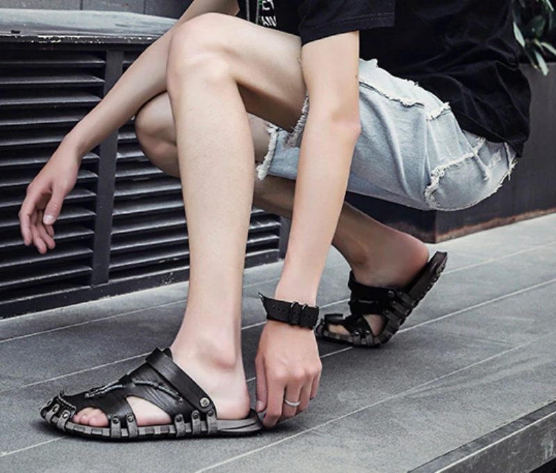 Shearer Flad Sandal Til Mænd - Sort