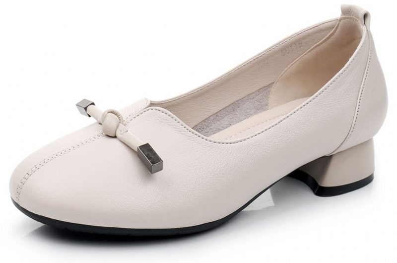 Silvia Pump-sko I Læder Til Kvinder - Beige