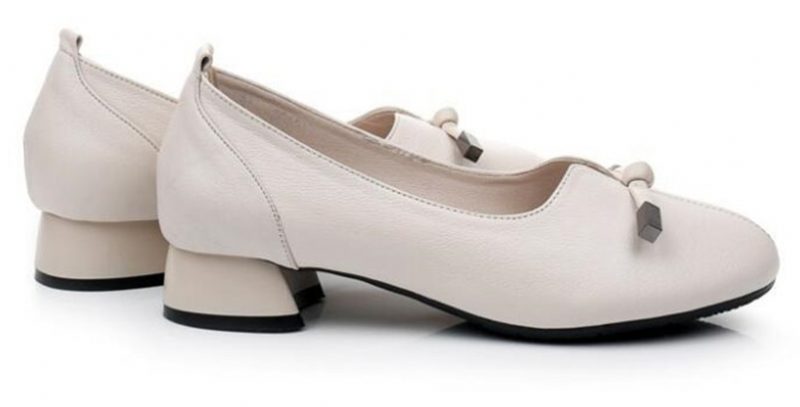 Silvia Pump-sko I Læder Til Kvinder - Beige