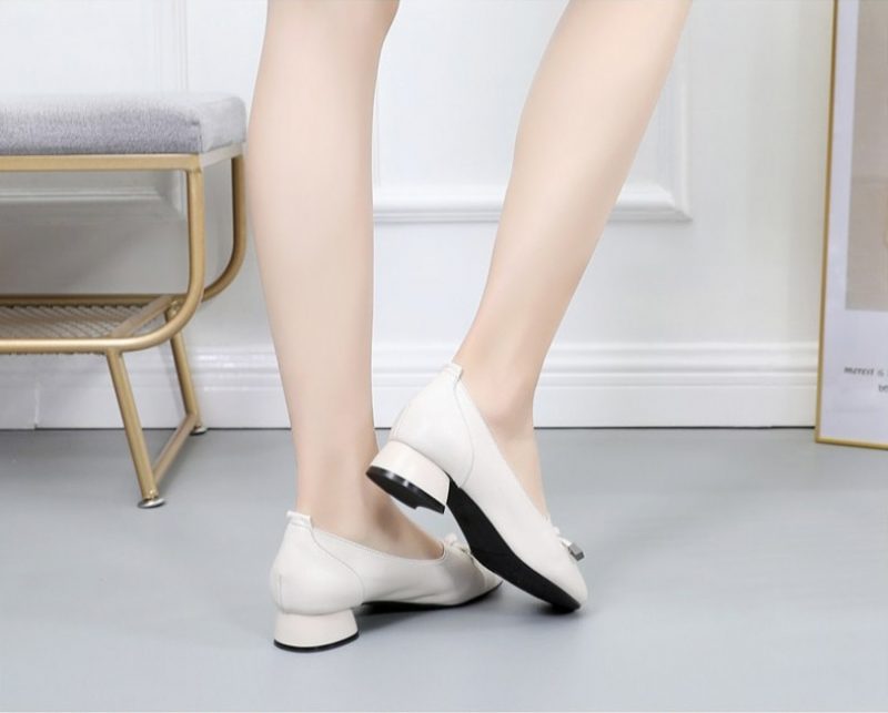 Silvia Pump-sko I Læder Til Kvinder - Beige