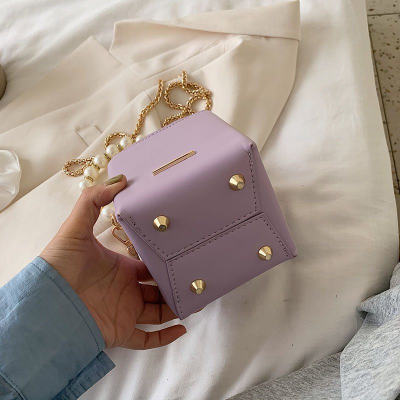 Simon Crossbody-håndtaske I Læder Til Kvinder - Hvid
