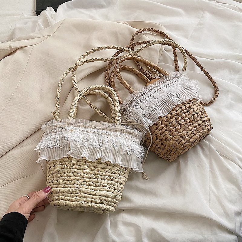 Siul Sommer Straw Håndtaske Til Kvinder - Khaki