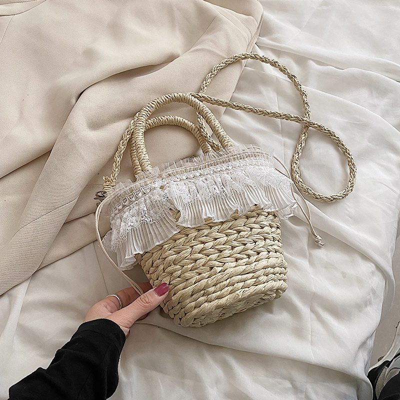 Siul Sommer Straw Håndtaske Til Kvinder - Khaki