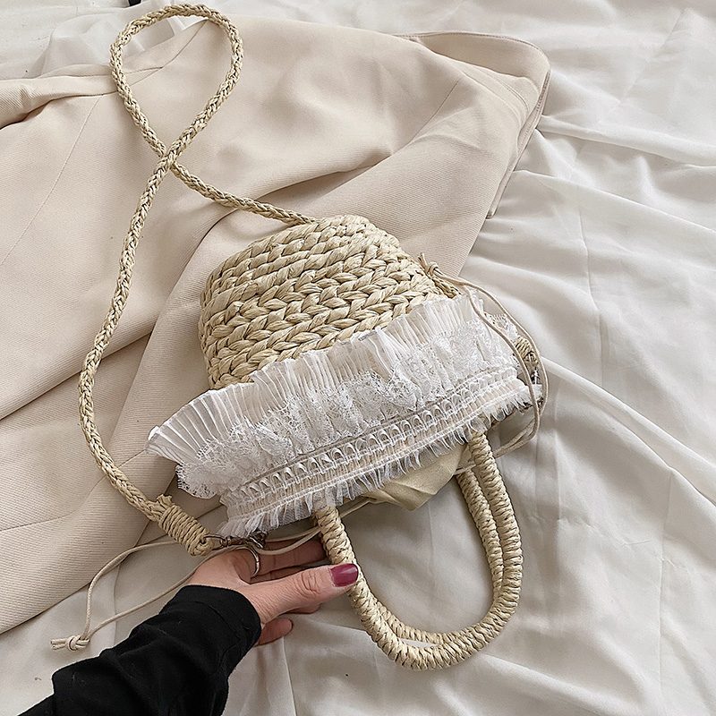 Siul Sommer Straw Håndtaske Til Kvinder - Khaki