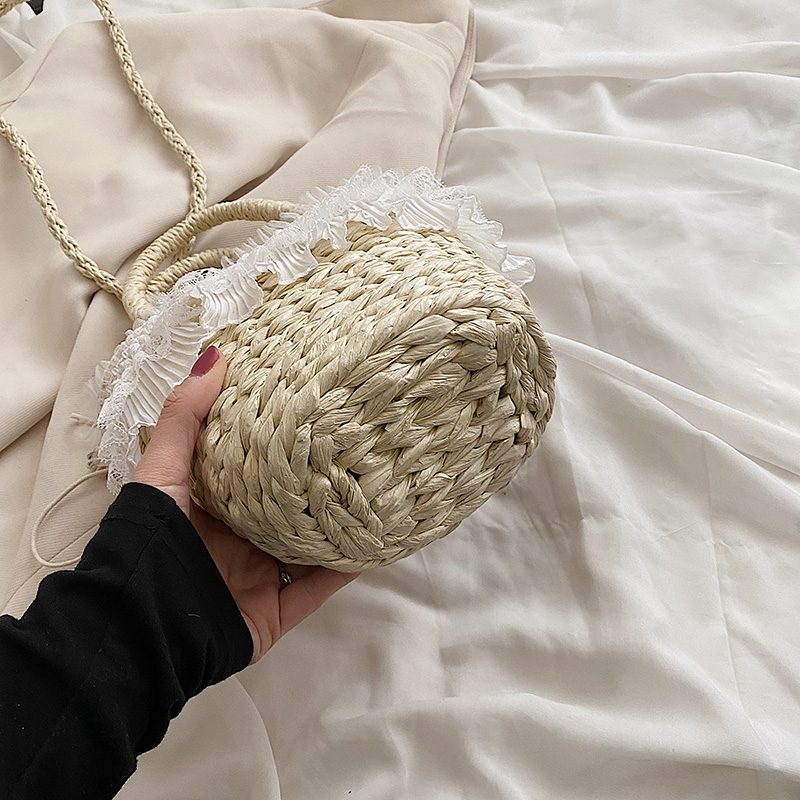 Siul Sommer Straw Håndtaske Til Kvinder - Khaki