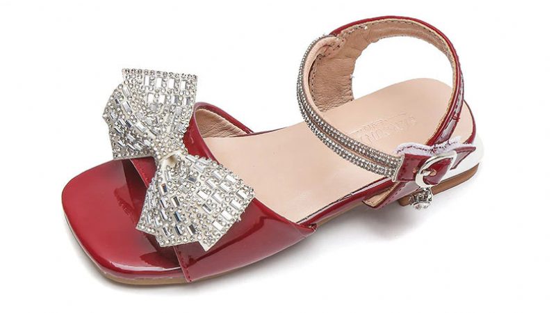 Sol Pigekjole Sandal - Bordeauxrød