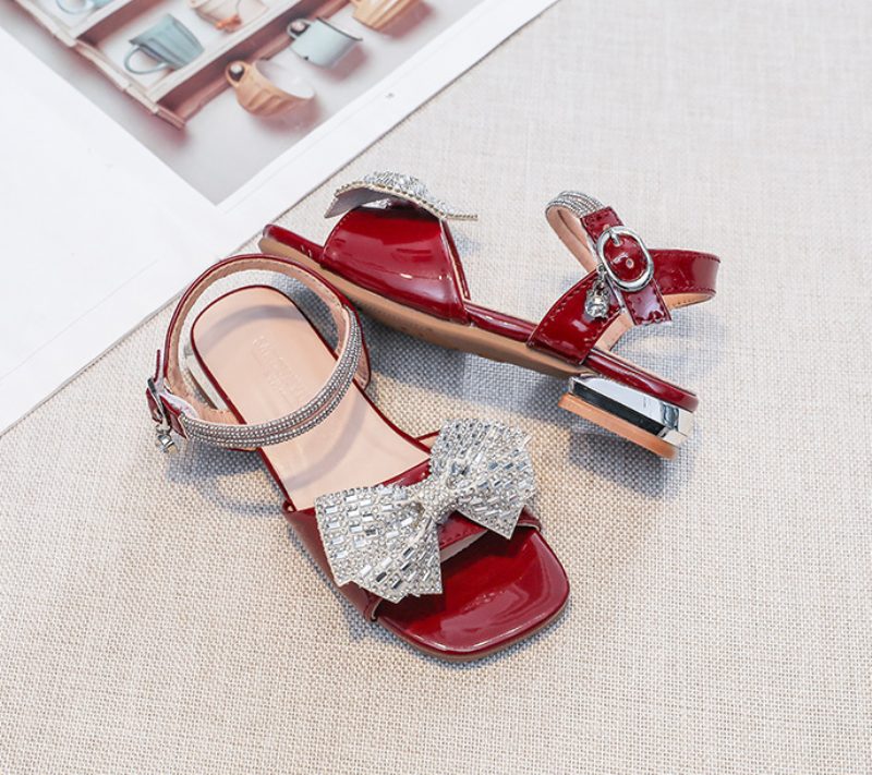 Sol Pigekjole Sandal - Bordeauxrød