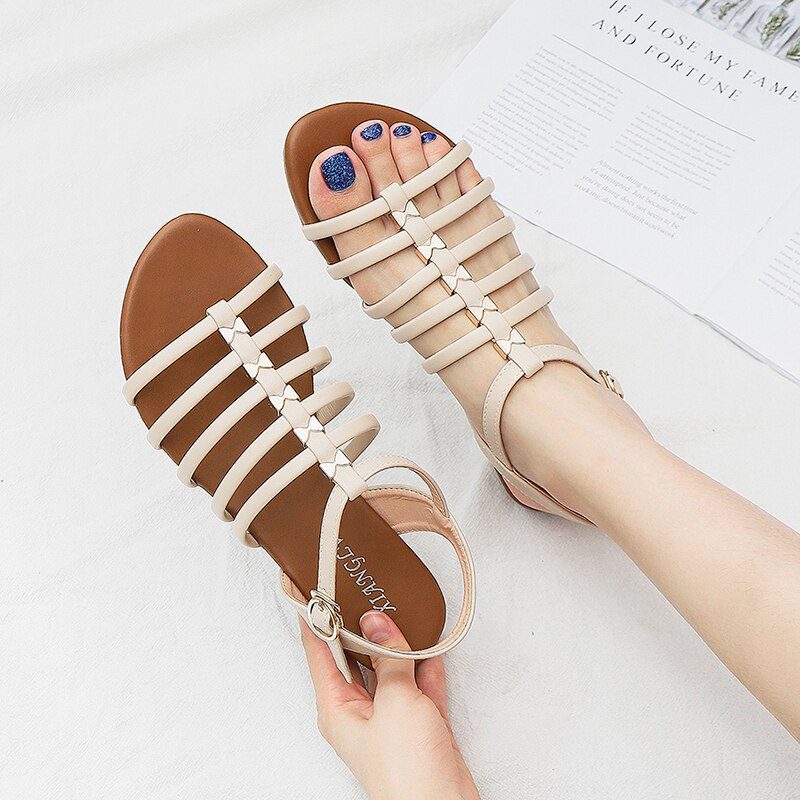 Solvey Roman Beach Sandal Til Kvinder - Brun