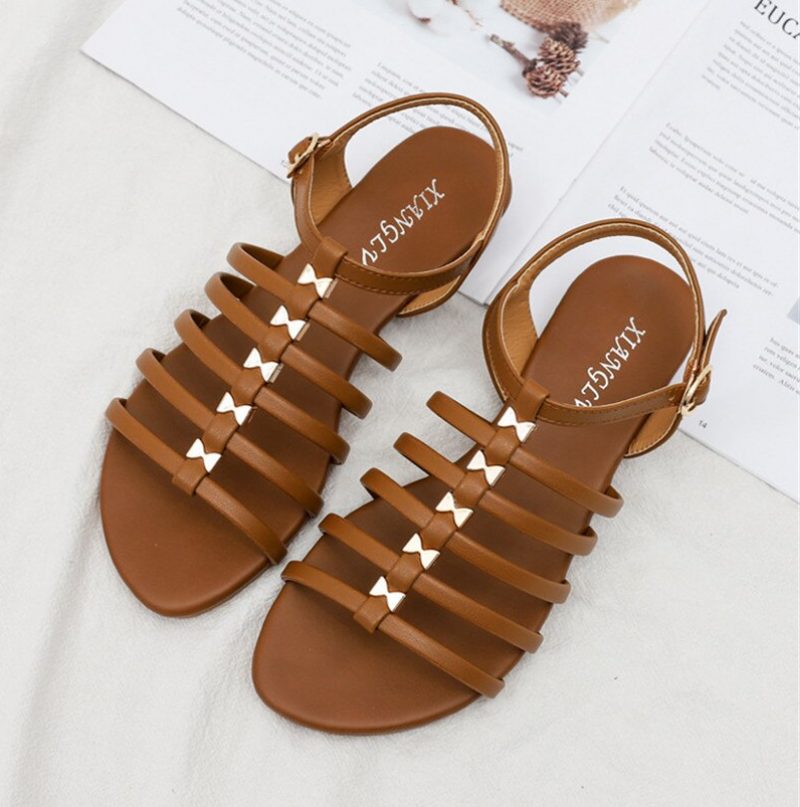 Solvey Roman Beach Sandal Til Kvinder - Brun