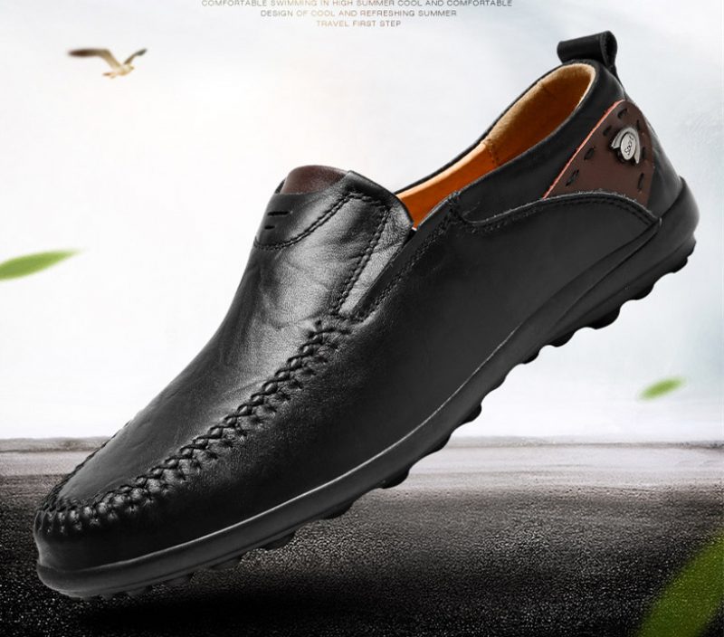 Spike Loafers Til Mænd Fritidssko - Sort
