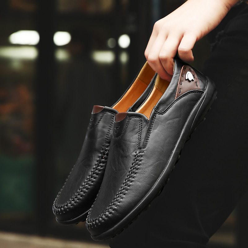 Spike Loafers Til Mænd Fritidssko - Sort