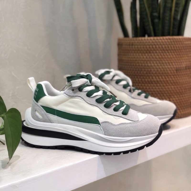 Stærk Sneaker I Læder Til Kvinder - Beige