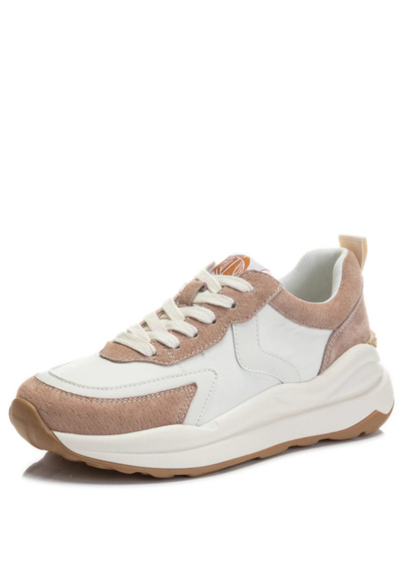 Stefany Flad Læder Sneaker Med Snørebånd Til Kvinder
