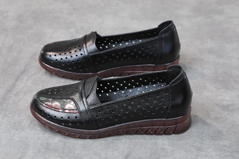 Stella Slip On Sko I Ægte Læder Til Kvinder - Sort