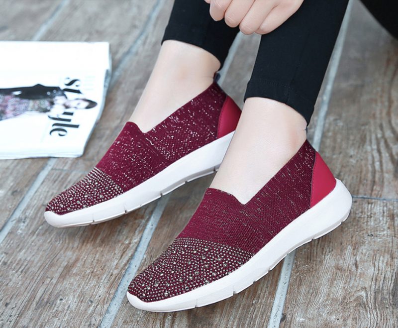 Suly Dame Loafers Sko - Vinrød rød