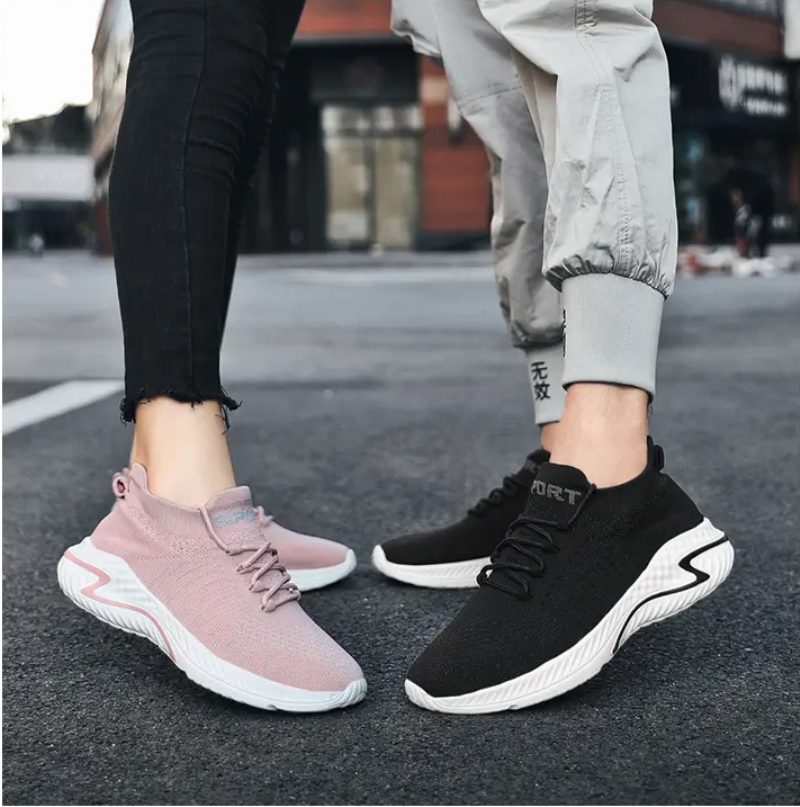 Timy Unisex Løbesneaker - Sort Hvid