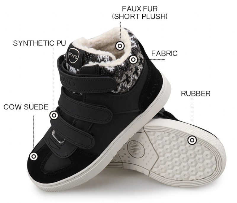 Torrez Unisex Varme Sneaker Til Børn - Sort Pels