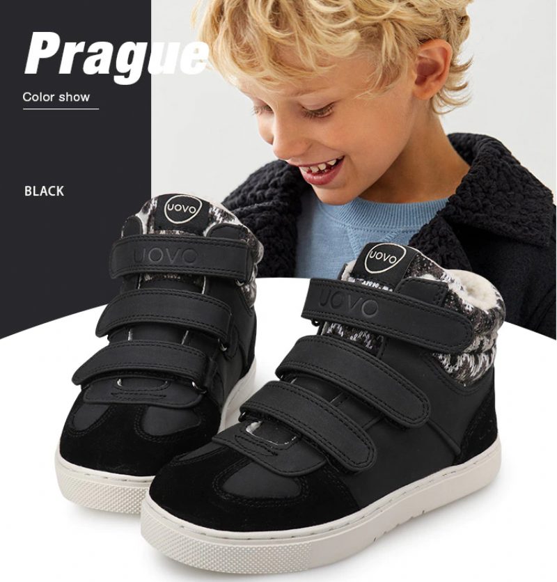 Torrez Unisex Varme Sneaker Til Børn - Sort Pels
