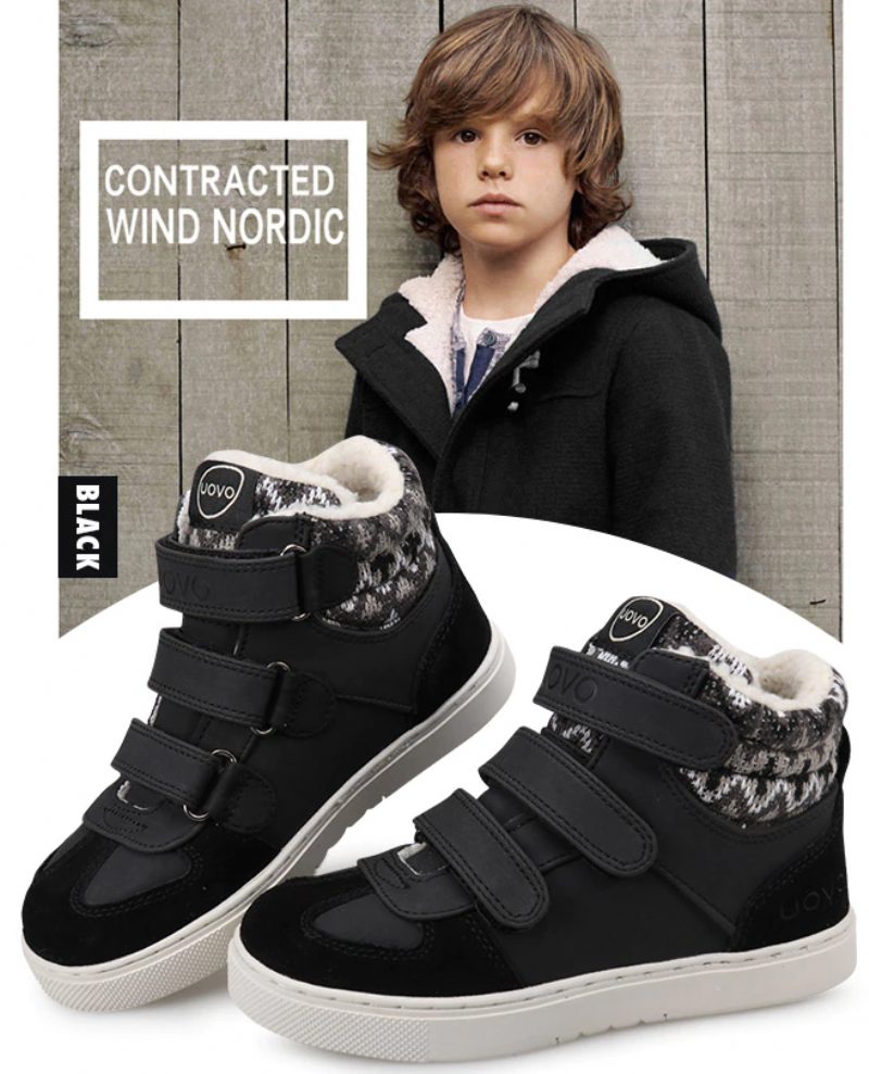 Torrez Unisex Varme Sneaker Til Børn - Sort Pels