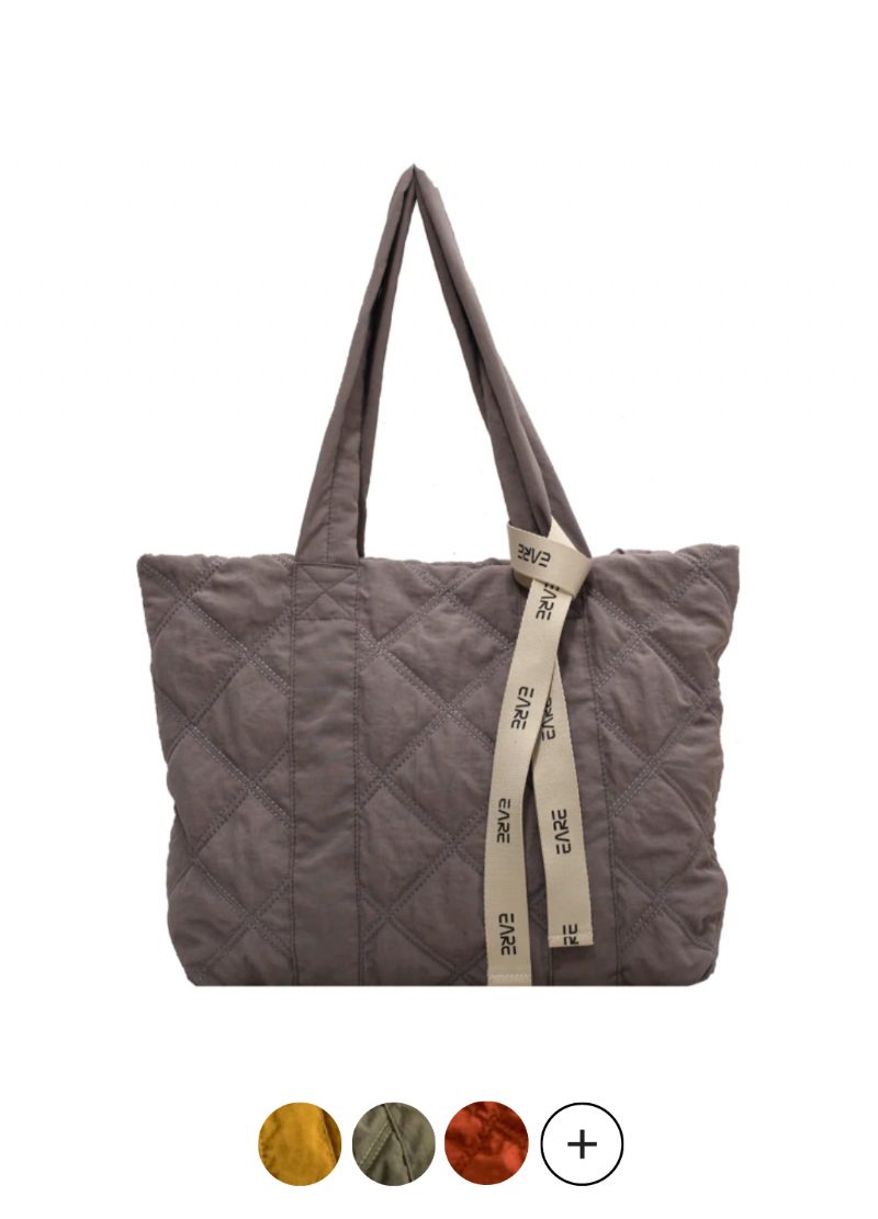 Trillo Quiltet Nylon Håndtaske Til Kvinder