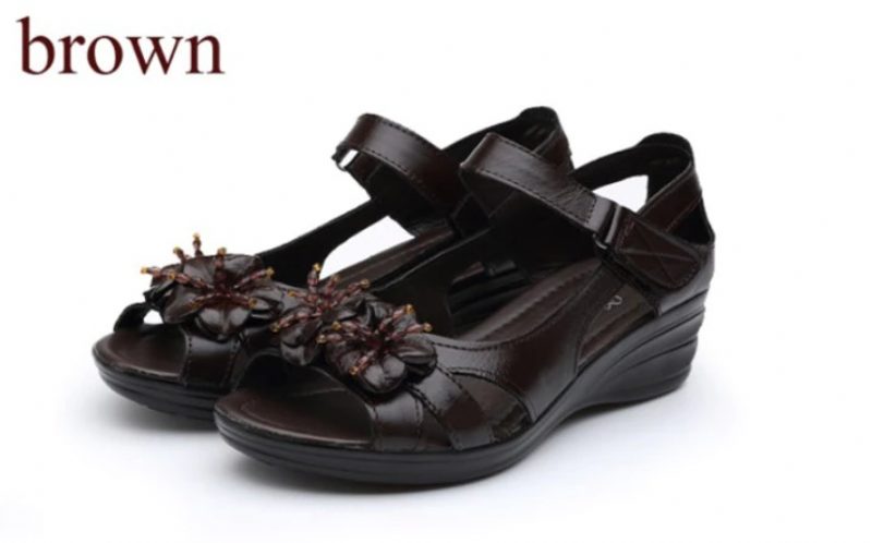 Trina Elegant Wedge Sandal Til Kvinder - Sort