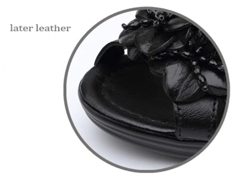Trina Elegant Wedge Sandal Til Kvinder - Sort