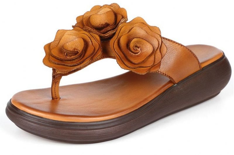 Trina Flad Sandal Til Kvinder - Brun