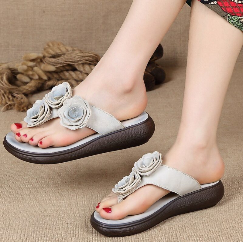Trina Flad Sandal Til Kvinder - Brun