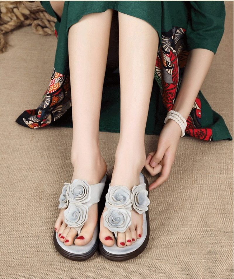 Trina Flad Sandal Til Kvinder - Brun