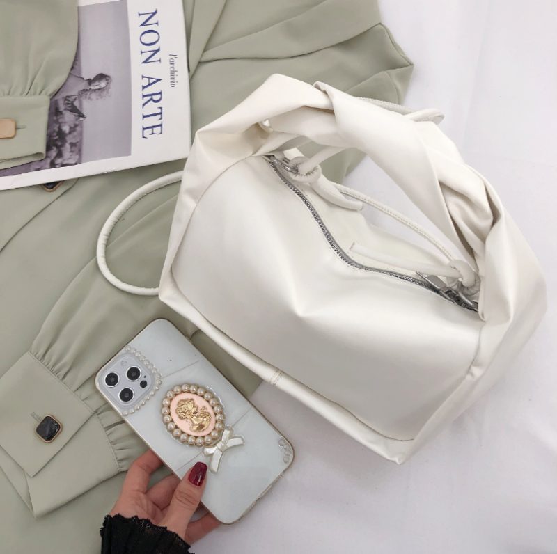 Valdes Small Crossbody-håndtaske I Læder Til Kvinder - Lilla