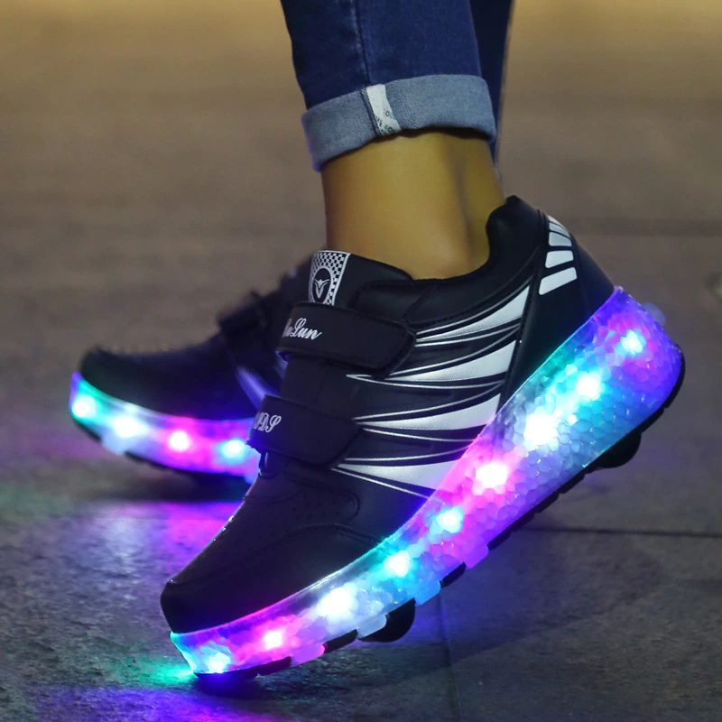 Vamchez Unisex Børnesneaker Med Lys - Pink