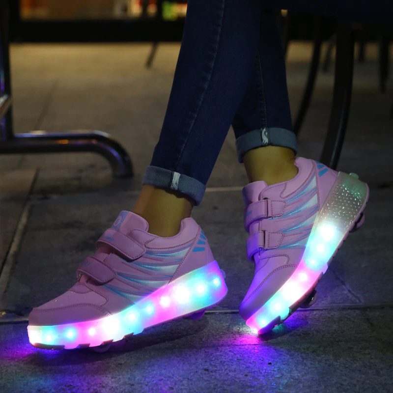 Vamchez Unisex Børnesneaker Med Lys - Pink
