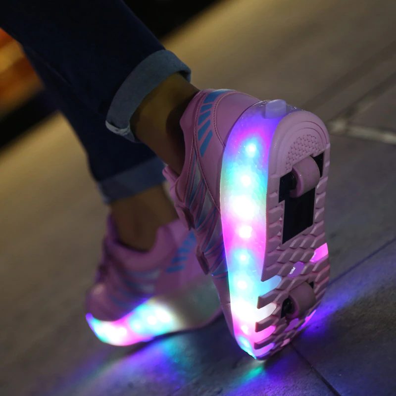 Vamchez Unisex Børnesneaker Med Lys - Pink