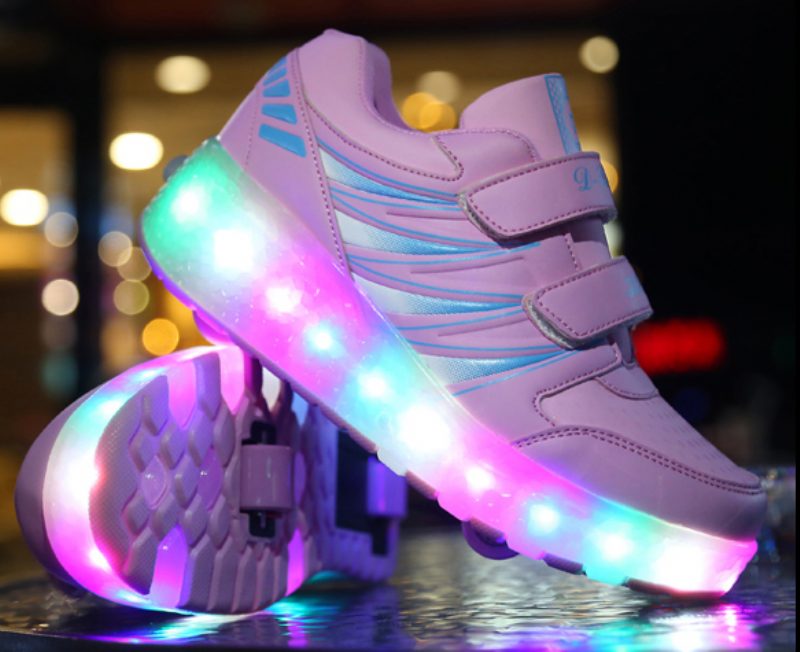 Vamchez Unisex Børnesneaker Med Lys - Pink