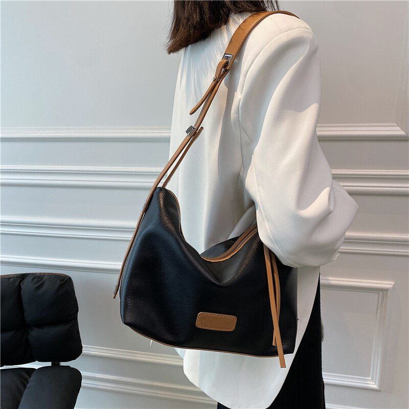 Vennus Designer Crossbody-håndtaske I Læder Til Kvinder - Sort