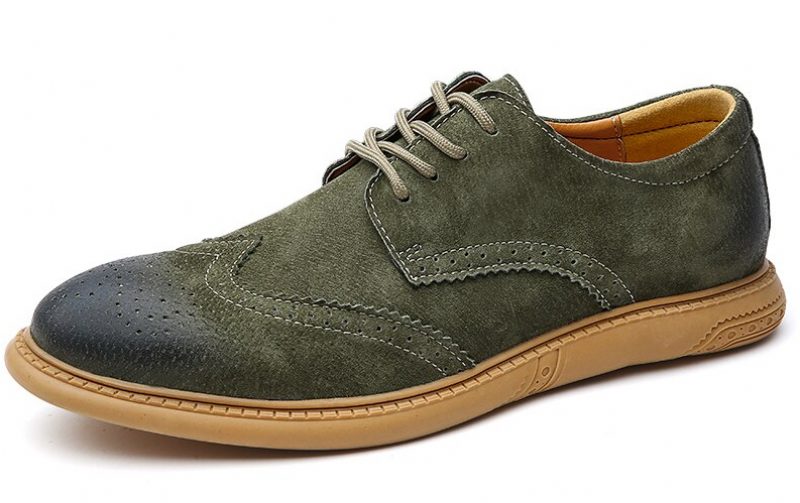 Veret Loafer Dress Sko Til Mænd - Oliven