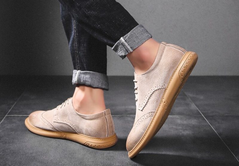 Veret Loafer Dress Sko Til Mænd - Oliven