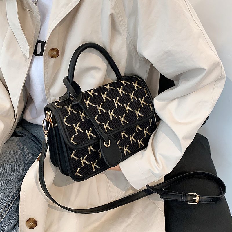 Vernon Crossbody-håndtaske Med Kort Håndtag Til Kvinder - Hvid med Khaki